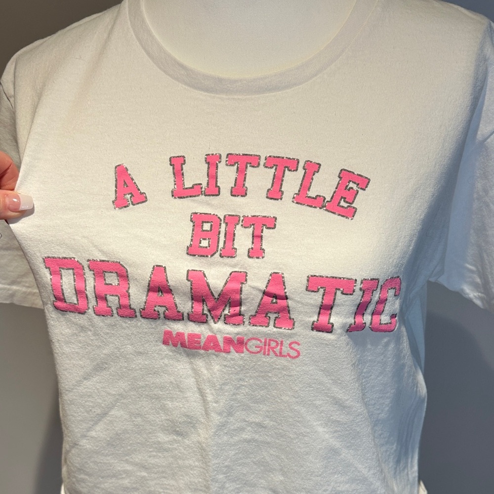 Mean Girls White and Pink Graphic Tee - Picture 2 of 3